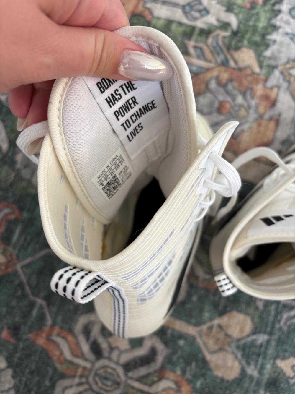 Adidas Boxing Shoes – White High-Top – Size 8 (Men’s) / 9.5 (Women’s) - Picture 6 of 6